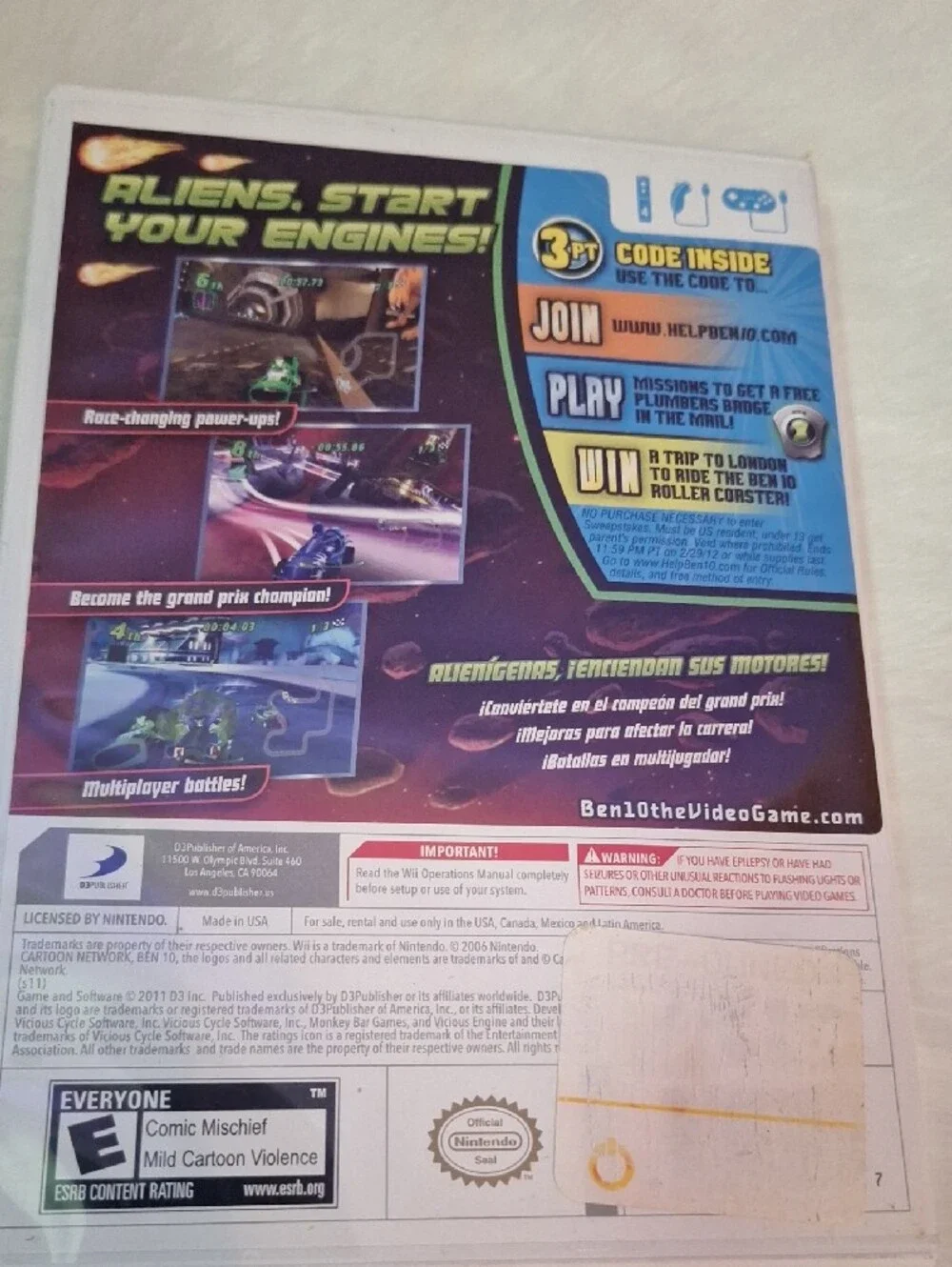 M&M'S Kart Racing Wii Game And Galactic Racing Wii Game